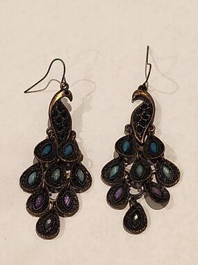 Peacock Dangle Earrings